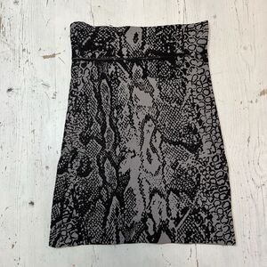 BCBG Max Azria Pencil Skirt XS Y2K Snakeskin Bodycon Bandage Mini Womens